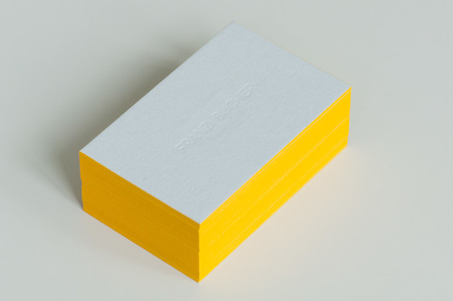 Paul Dieter Letterpress - Visitenkarten - Farbschnitt - Gelb