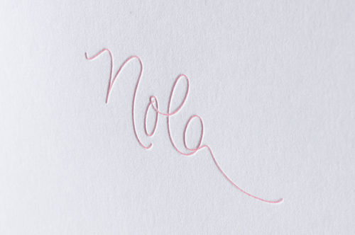 Letterpress Einladung / Geburtskarte