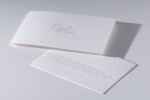 Letterpress Geburtskarte