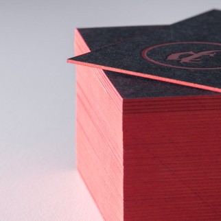 Letterpress Visitenkarten - Farbschnitt