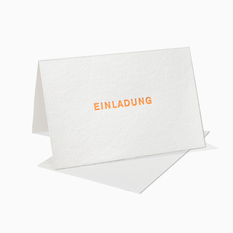 Letterpress Grußkarten / Klappkarte / Einladung