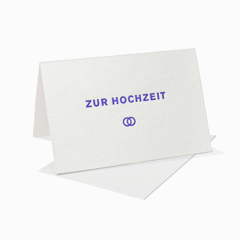 Letterpress Grußkarten / Klappkarte / Hochzeit / Ringe / Einladung