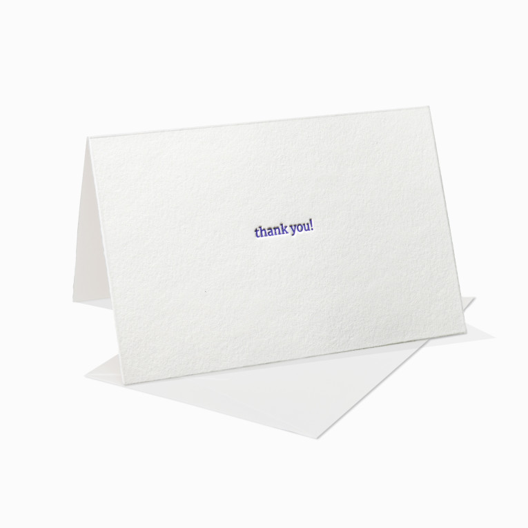 Letterpress Grußkarte / Klappkarte / Thank You