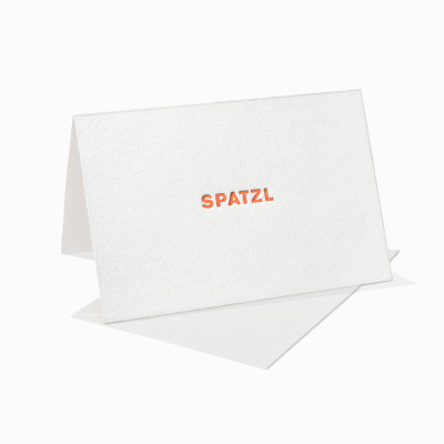 Letterpress Klappkarte / Grußkarte / Karte - Spatzl