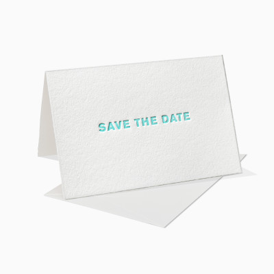 Letterpress Klappkarte / Grußkarte / Karte - Save the Date