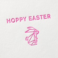 paul-dieter-letterpress_grusskarten_klappkarten_GK00041_hoppy-easter_origami_osterhase_neon_ostern_zoom