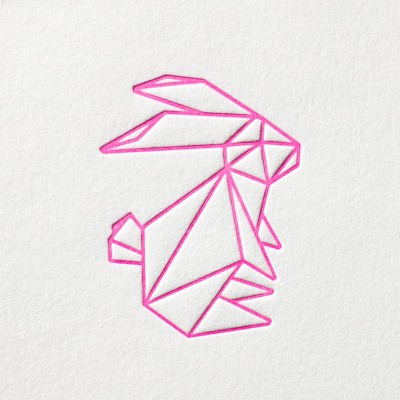 paul-dieter-letterpress_grusskarten_klappkarten_GK00042_osterhase_ostern_origami_neon_ostergruesse_zoom