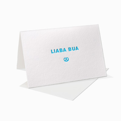 Letterpress Klappkarte / Grußkarte / Karte - Liaba Bua