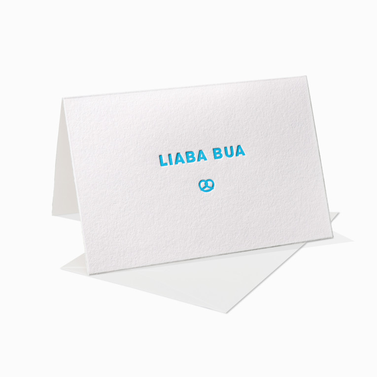 Letterpress Klappkarte / Grußkarte / Karte – Liaba Bua